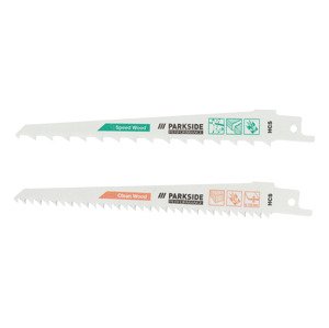 Parkside Performance® Sada pilových listů pro pilu ocasku Pfszp 3 A1, 2dílná (dřevo / surové dřevo)