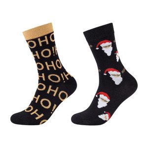 Fun Socks Dámské / Pánské vánoční ponožky, 2 páry (Santa Claus/Hohoho, 36-40)