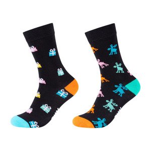 Fun Socks Vánoční ponožky v dárkovém balení, 2 páry (Sob/Dárek, 41/46)