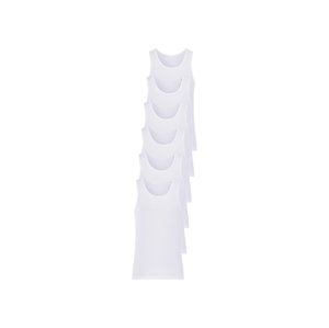 Livergy® Pánský nátělník, 6 kusů (bílá, 7/Xl)