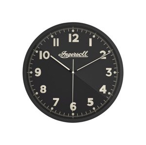 Ingersoll Nástěnné hodiny, Ø 30 cm (černá)