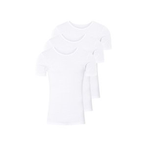 Livergy® Pánské spodní triko, 3 kusy (kulatý výstřih, 7/Xl, bílá)