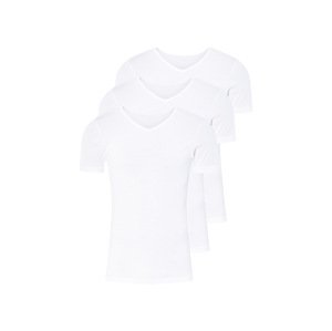 Livergy® Pánské spodní triko, 3 kusy ("V" výstřih, 7/Xl, bílá)