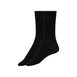 esmara® Dámské ponožky s BIO bavlnou, 2 páry (39-42, černá)