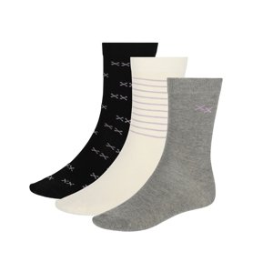 Mexx Dámské ponožky, 3 páry (35/38, bílá / navy modrá / šedá)