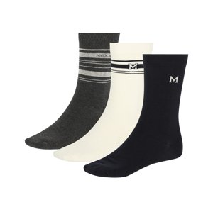 Mexx Pánské ponožky, 3 páry (43/46, navy modrá / bílá / šedá)