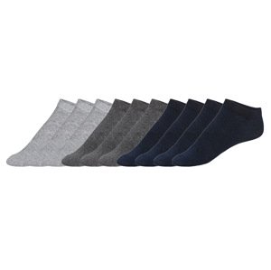 Livergy® Pánské nízké ponožky, 10 párů (43-46, šedá)