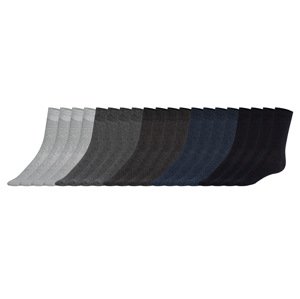 Livergy® Pánské ponožky, 20 párů (43/46, šedá / tmavě šedá / navy modrá)