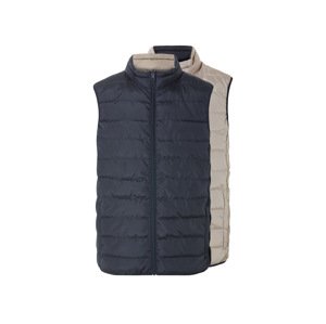 Livergy® Pánská oboustranná vesta (XL (56/58), tmavě modrá/béžová)
