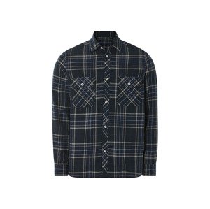 Livergy® Pánská volnočasová flanelová košile (černá/modrá/kostkovaná, S (37/38))