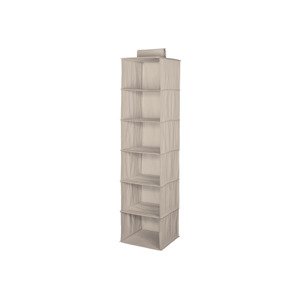 Livarno home Závěsný organizér / Organizér na boty / Obal na oděvy / Úložný box pod postel (závěsný organizér, 6 přihrádek, béžová)