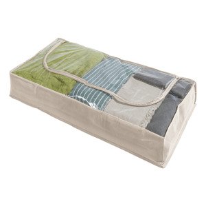 Livarno home Závěsný organizér / Organizér na boty / Obal na oděvy / Úložný box pod postel (úložný box pod postel, 2 kusy, béžová)