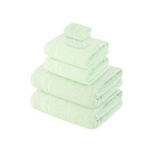 Livarno home Sada froté ručníků, 6dílná (zelená)