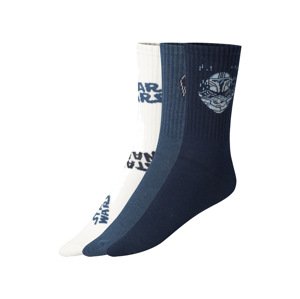 Dámské / Pánské ponožky, 3 páry (Star Wars zelená / navy modrá, 39-42)