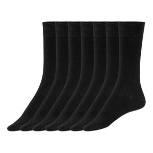 Livergy® Pánské ponožky s BIO bavlnou, 7 párů (39-42, černá)