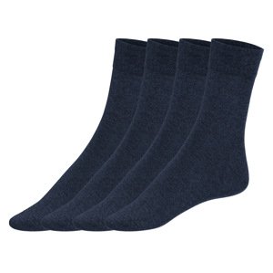 esmara® Dámské ponožky s BIO bavlnou, 4 páry (39-42, navy modrá)