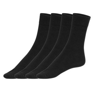esmara® Dámské ponožky s BIO bavlnou, 4 páry (39-42, černá)