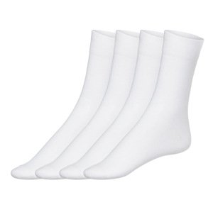 esmara® Dámské ponožky s BIO bavlnou, 4 páry (39-42, bílá)