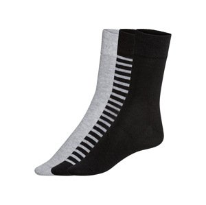 esmara® Dámské ponožky s BIO bavlnou, 3 páry (35-38, černá/šedá)