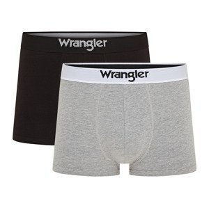 Wrangler Pánské boxerky, 2 kusy (L, černá/šedá)