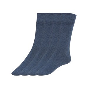 Livergy® Pánské ponožky s BIO bavlnou, 4 páry (39/42, modrá)