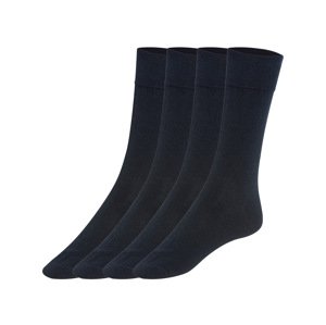 Livergy® Pánské ponožky s BIO bavlnou, 4 páry (39/42, navy modrá)