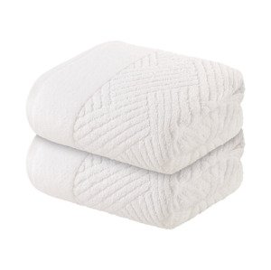Livarno home Froté ručník, 50 x 100 cm, 500 g/m2, 2 kusy (bílá)