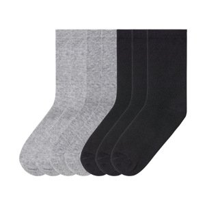 pepperts!® Dívčí ponožky s BIO bavlnou, 7 párů (31-34, černá/šedá)