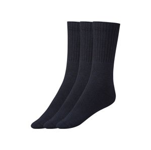 Livergy® Pánské ponožky z hrubé pleteniny, 3 kusy (39-42, navy modrá)