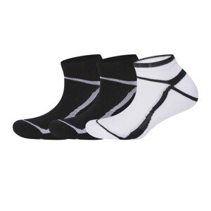 Crivit Dámské sportovní ponožky s BIO bavlnou, 3 páry (černá/bílá, 35-38)