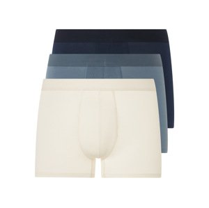 Livergy® Pánské boxerky s BIO bavlnou, 3 kusy (7/Xl, navy modrá / modrá / bílá)