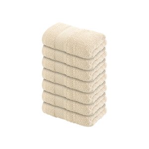 Livarno home Sada ručníků pro hosty, 30 x 30 cm, 7 kusů (béžová)