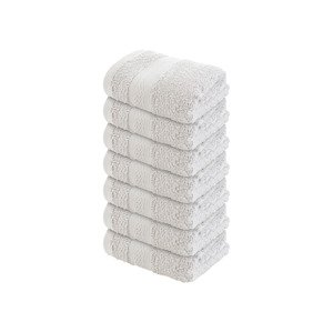 Livarno home Sada ručníků pro hosty, 30 x 30 cm, 7 kusů (světle šedá)
