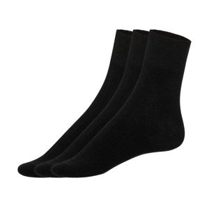 Livergy® Pánské ponožky s BIO bavlnou, 3 páry (39-42, černá)