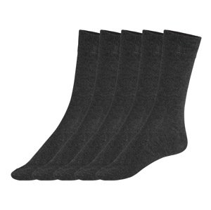 Livergy® Pánské ponožky s BIO bavlnou, 4 páry (antracitová, 39-42)