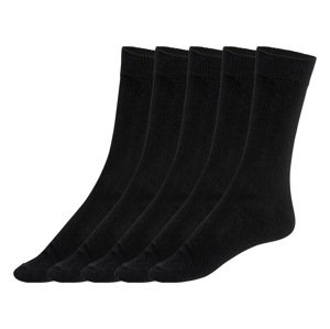 Livergy® Pánské ponožky s BIO bavlnou, 4 páry (černá, 39-42)