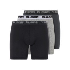 Hummel Pánské boxerky hmlMOTION 2.0, 3 kusy (černá/šedá, 6/L)