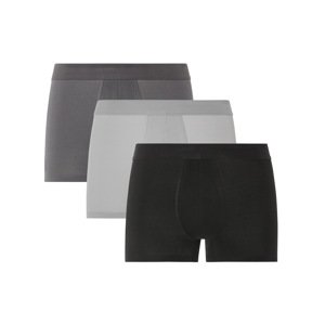 Livergy® Pánské boxerky s BIO bavlnou, 3 kusy (7/Xl, černá/šedá)