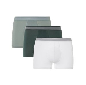 Livergy® Pánské boxerky s BIO bavlnou, 3 kusy (7/Xl, zelená/bílá)