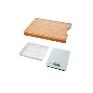 Silvercrest® Kitchen Tools Bambusové prkénko s digitální kuchyňskou váhou Sswa 5 A1