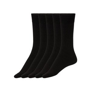 Livergy® Pánské ponožky s BIO bavlnou, 5 párů (černá, 43-46)