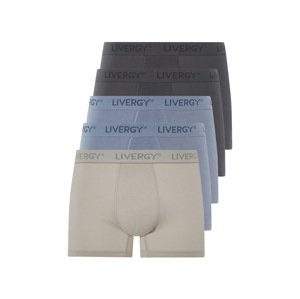 Livergy® Pánské boxerky, 5 kusů (7/Xl, šedá/modrá)
