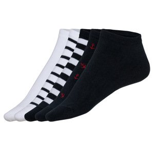 Livergy® Pánské nízké ponožky s BIO bavlnou, 5 párů (bílá / navy modrá, 39-42)