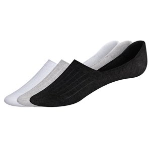 esmara® Dámské nízké ponožky s BIO bavlnou, 3 páry (39-42, bílá/šedá/černá)
