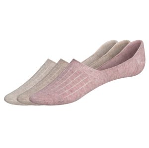 esmara® Dámské nízké ponožky s BIO bavlnou, 3 páry (35/38, béžová/růžová)