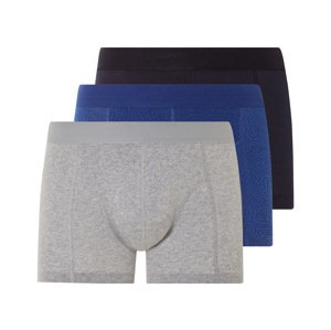 Livergy® Pánské boxerky s BIO bavlnou, 3 kusy (6/L, modrá/šedá)