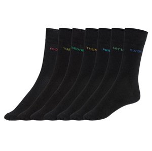 Livergy® Pánské ponožky s BIO bavlnou, 7 párů (černá, 39-42)