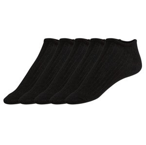 esmara® Dámské nízké ponožky, 5 párů (35-38, černá)