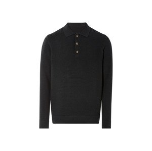 Livergy® Pánské polotriko s dlouhými rukávy (M (48/50), černá)