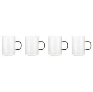 Livarno home Sada sklenic / Konvice na čaj (hrnek na cappuccino, sada 4 kusů)